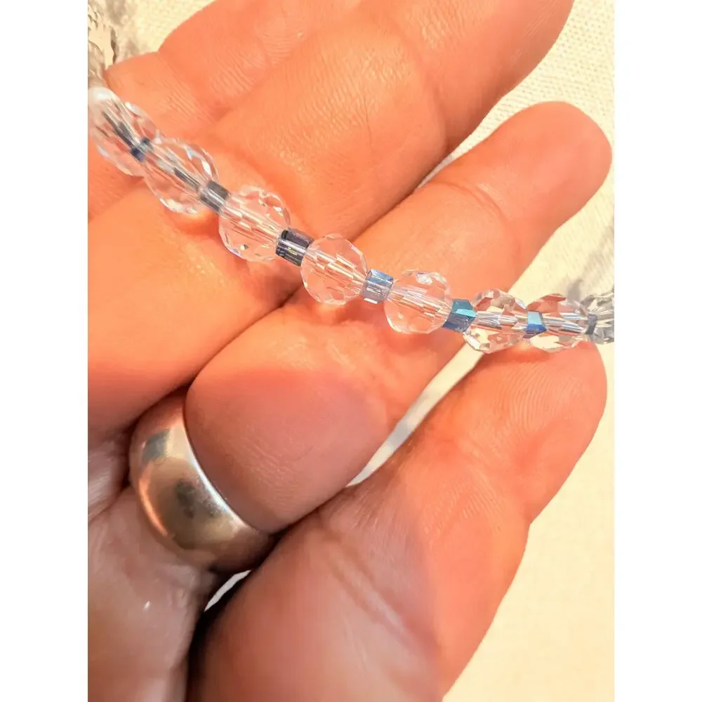 Vintage Crystal Beaded Necklace 20”
